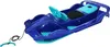 A blue and light blue plastic sled with a steering wheel and a tow rope. Produktbild-Vorschau