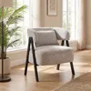 COSTWAY Sessel, Kunstfell Loungesessel mit Lendenkissen & Produktbild-Vorschau 2