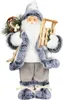 Dekoration MagicHome Weihnachten, Santa, weiß-grau, 45 cm Produktbild-Vorschau 1