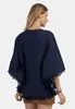 Poncho VIRITA pour femme - bleu marine, taille L Voir les images du produit 4
