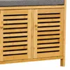 Relaxdays schoenenbank met beklede zitvlak, bamboe, 3 Productafbeelding-voorbeeld 8