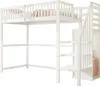Sweiko Hochbett 90x200 mit Treppe, weißes Kinderbett aus Produktbild-Vorschau 7