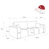 Idohome Sofa 3-Sitzer Schlafsofa Freistehend & Modern mit Produktbild-Vorschau 6