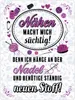 Nähen macht mich süchtig Metallschild in 15x20 cm Produktbild-Vorschau 1