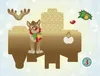A flat lay of components for a Christmas advent calendar, featuring a reindeer illustration and decorative elements. Anteprima dell’immagine prodotto
