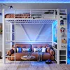 MODFU Lit Mezzanine 90x200 cm – Avec Bureau et 4 Tiroirs – Voir les images du produit 5