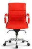 VERSEE Montreal Schreibtischstuhl Leder Rot – ergonomischer Produktbild-Vorschau 2