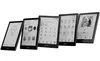A row of e-readers are displayed diagonally against a white background. Produktbild-Vorschau