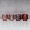 4er Set Windlicht H7,5cm Glas Rosa Rot Teelichthalter Produktbild-Vorschau 2