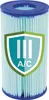 A close-up of a pool filter with a shield logo. Anteprima dell’immagine prodotto