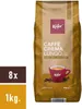 A bag of coffee beans with a cup of coffee and coffee beans depicted. Produktbild-Vorschau