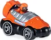 A toy vehicle with a dog figure inside, shown from a side angle. Produktbild-Vorschau