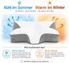YaLiva_Decor® Fodera ergonomica per cuscino Bianco Grigio l Anteprima dell’immagine prodotto 4
