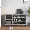Schuhregal Grau Sonoma 102x36x60 cm Holzwerkstoff Produktbild-Vorschau 3
