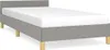 vidaXL Cadre de lit sans matelas gris clair 90x200 cm Tissu Voir les images du produit 1