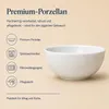 8er-Set Premium Porzellan Schüssel Ø13 cm – Elegante Schale für feine Vorspeisen und Beilagen Anteprima dell’immagine prodotto