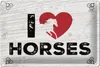 Blechschild Spruch 20x30 cm I love horses Schild Produktbild-Vorschau 2
