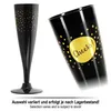 com-four® 16x Mehrweg Sektglas - schwarze, stapelbare Produktbild-Vorschau 2