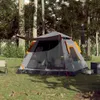 vidaXL Kuppel-Campingzelt 5 Personen Grau und Orange Quick Produktbild-Vorschau 3