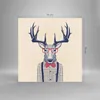 Bilder auf glas - Charakter Hirsch Illustration hipster - Produktbild-Vorschau 3