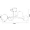 A technical drawing of a ceiling lamp with dimensions indicated. Podgląd zdjęcia produktu