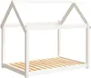 Hundebett Weiß 111x80x100 cm Massivholz Kiefer Produktbild-Vorschau 1