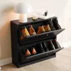 VOWNER Schuhschrank mit 2 Klappen, Schuhregal Schmal, 80 x Produktbild-Vorschau 1