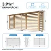 Holz Brennholzregal – 6,7 m3  – B112xL458xH199 cm - TIMBELA Produktbild-Vorschau 7