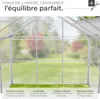 Serre en aluminium, résistant aux UV, 185x250x195cm - blanc Voir les images du produit 3