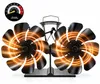 Ventilatore per stufa Relaxdays, modello doppio, senza Anteprima dell’immagine prodotto 1