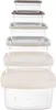 A stack of clear plastic food storage containers with lids. Náhled obrázku produktu