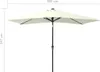 vidaXL Sonnenschirm mit LEDs und Stahl-Mast Sandweiß 2x3 m Produktbild-Vorschau 7