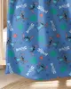 A blue blanket with a repeating pattern of Disney's Stitch character, leaves, and flowers. Produktbild-Vorschau