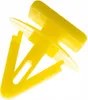 A close-up studio shot of a yellow plastic automotive clip against a white background. Podgląd zdjęcia produktu