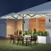 Outsunny Sonnenschirm mit LED Doppelsonnenschirm 440 x 256 Produktbild-Vorschau 2