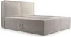A studio shot of a cream-colored boxspring bed with a corduroy finish. Produktbild-Vorschau
