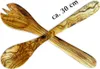 Salatbesteck MITTEL, ca. 30 cm, Olivenholz – naturbelassen, Produktbild-Vorschau 1