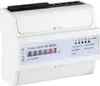 A white digital electricity meter is shown against a white background. Produktbild-Vorschau