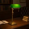 LED Bankerlampe Tischlampe, grün, messing, Produktbild-Vorschau 3