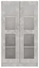 vidaXL Vitrinenschrank Betongrau 82,5x30,5x150 cm Produktbild-Vorschau 5