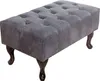 riess-ambiente Chesterfield Fußhocker antik grau Microfaser Produktbild-Vorschau 6