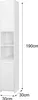 ML-Design colonna bagno, 30x190x30 cm, bianco, in MDF Anteprima dell’immagine prodotto 3