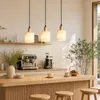 ZMH Hanglamp, houten eettafel lamp, 3-licht, vintage Productafbeelding-voorbeeld 8