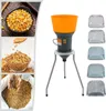 A collage showing a grain grinder and various grains. Náhled obrázku produktu