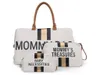 Mommy Bag Gross Canvas Offwhite Stripes Black/Gold Produktbild-Vorschau 22