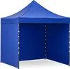 A blue pop-up canopy tent shown from a three-quarter front view. Produktbild-Vorschau