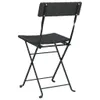 Bistrostühle 2 Stk. Klappbar Schwarz Poly Rattan und Stahl Produktbild-Vorschau 6