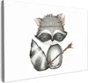 Wanddeko 120x80 cm - Kinder - Waschbär - Waldtiere, Deko, Produktbild-Vorschau 1