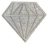 Diamant-Silber-Glitzer-Emblem-Aufnäher zum Aufbügeln Produktbild-Vorschau 1