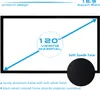 Diagram illustrating the features of a projector screen. Produktbild-Vorschau
